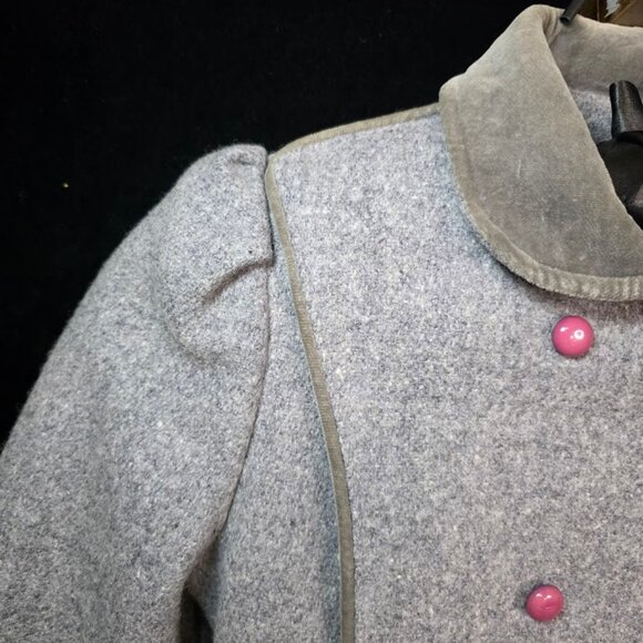 Vintage Rothschild Wool Coat Velvet Collar size 7 - Picture 6 of 16